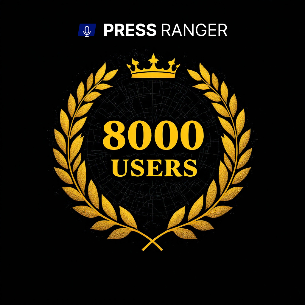 Press Ranger announces Press Ranger Celebrates 8,000 Users, Best PR Software Award