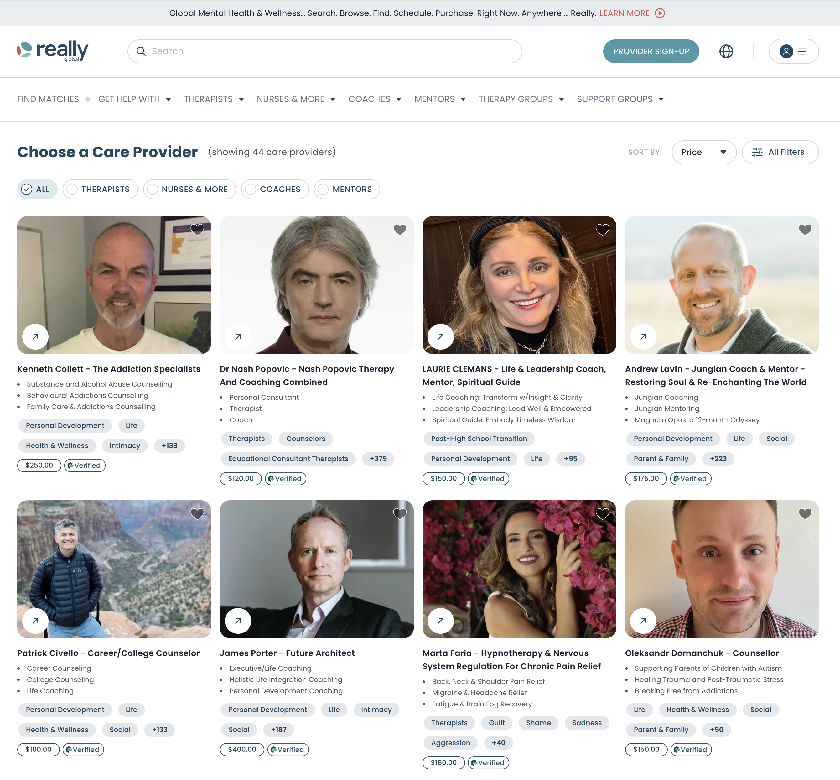 Really Global announces Really Global Launches Global Mental Health Marketplace with 2000+ Search Filters Connecting Clients to Providers in 200+ Countries