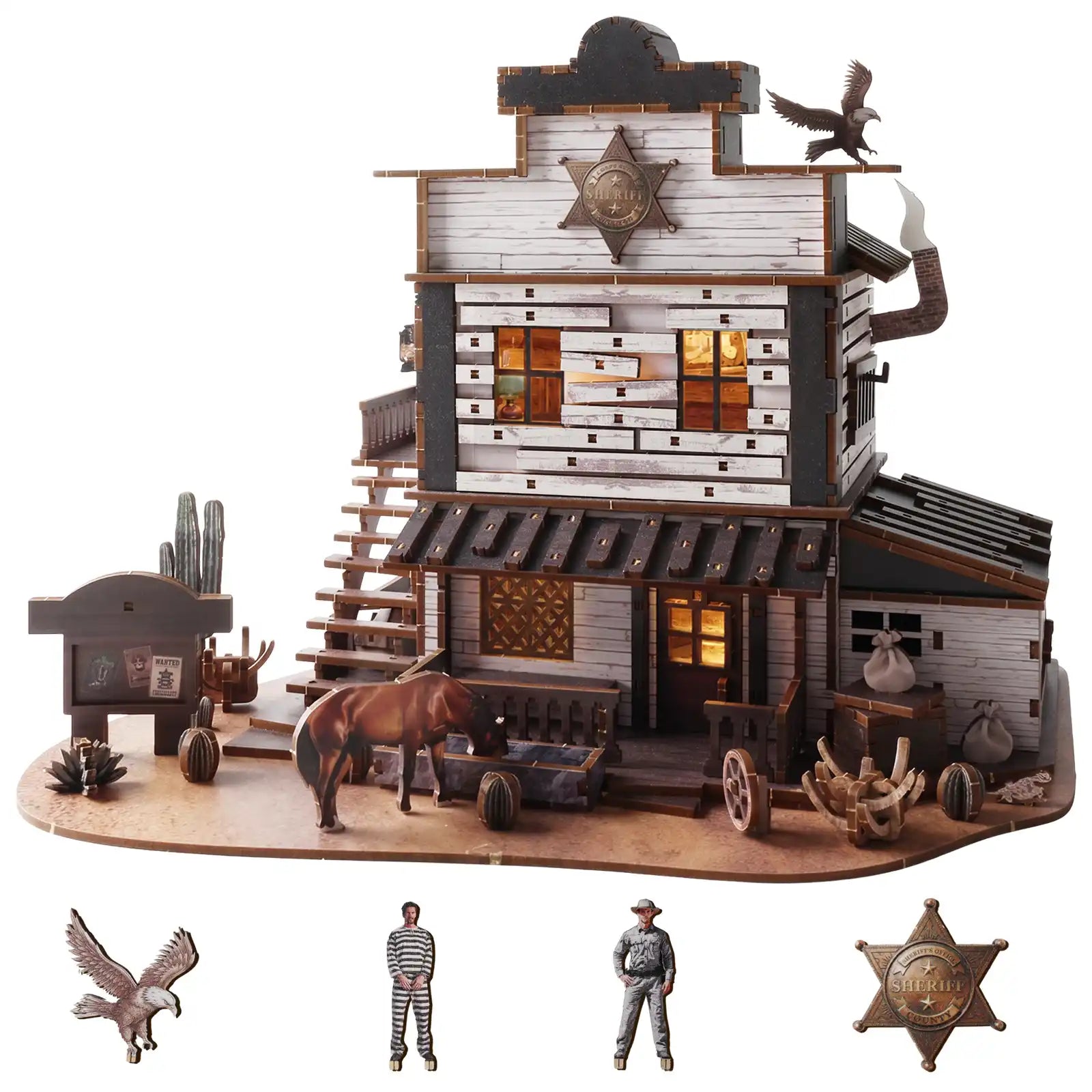Benlarky announces Benlarky Highlights Western Sheriff's Office, a Frontier-Inspired Wooden Model Kit