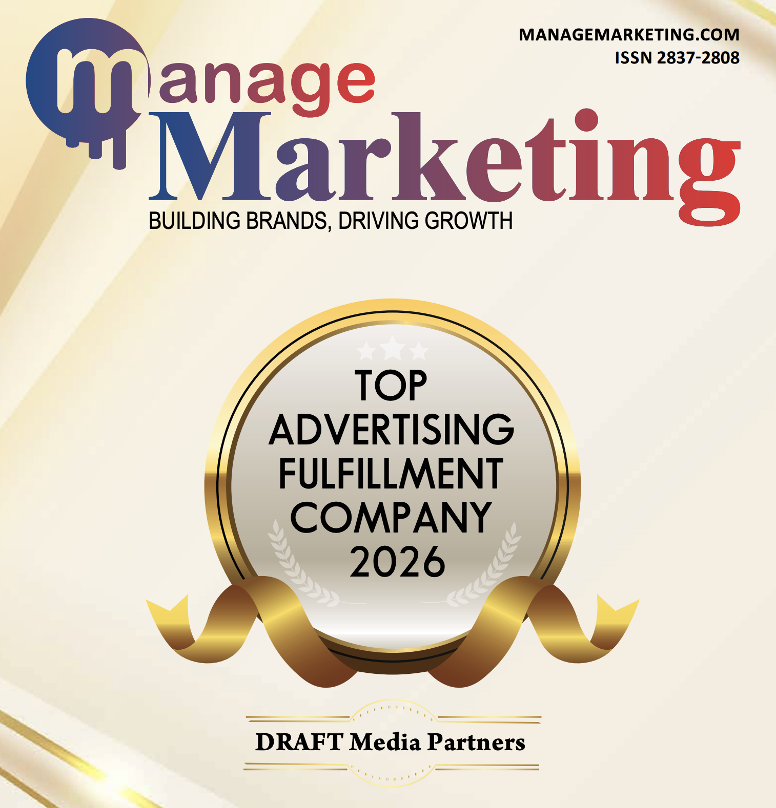 DRAFT Media Partners Honored as Top Advertising Fulfillment Company of 2026 by Manage Marketing