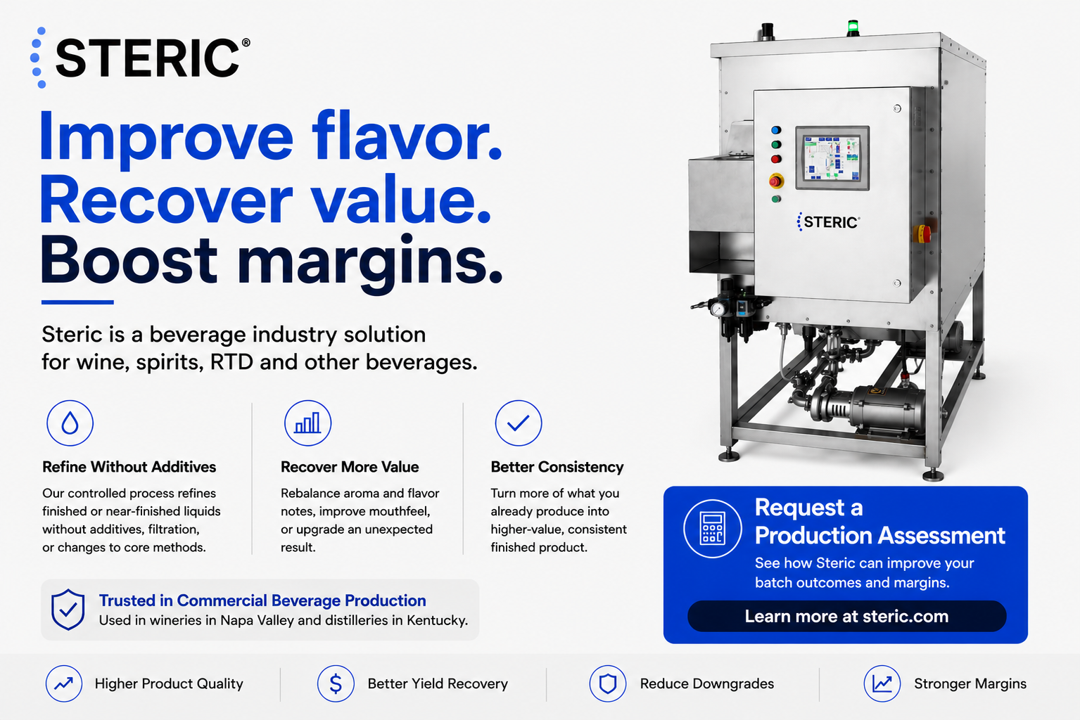 Steric Expands Beverage Processing Technology into RTD Production