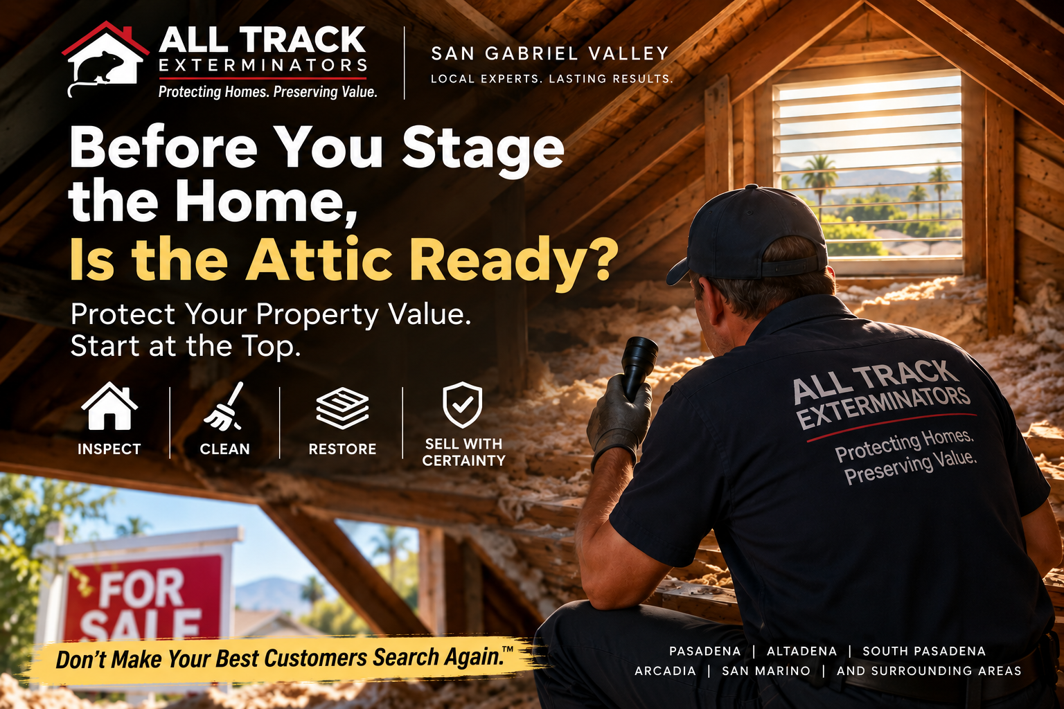 All Track Exterminators Introduces Pre-Moveout Attic Inspection and Cleanout Service for Pasadena-Area Homeowners