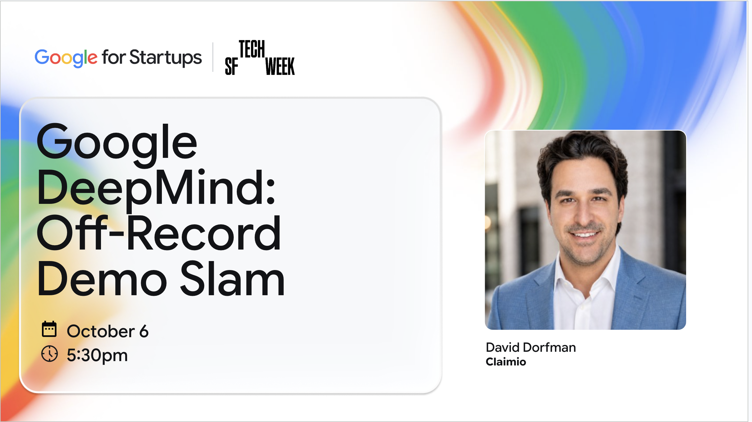 Claimio CEO David Dorfman Selected to Pitch at Google DeepMind Event During San Francisco Tech Week