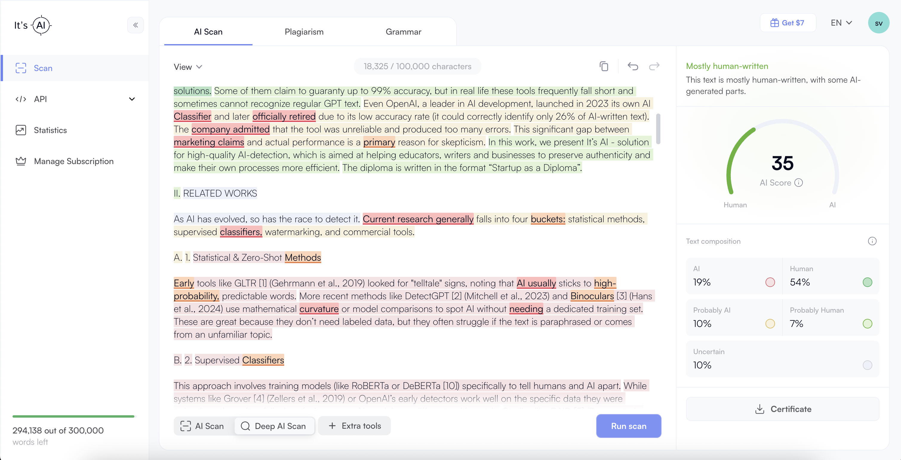 It's AI Expands AI Text Detection to German, French and Spanish