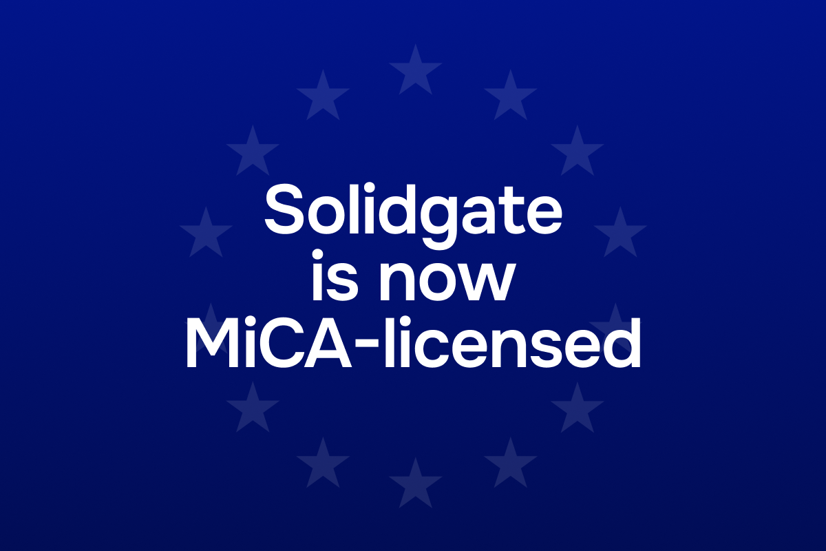 Solidgate Secures MiCA Authorization as a Crypto-Asset Service Provider