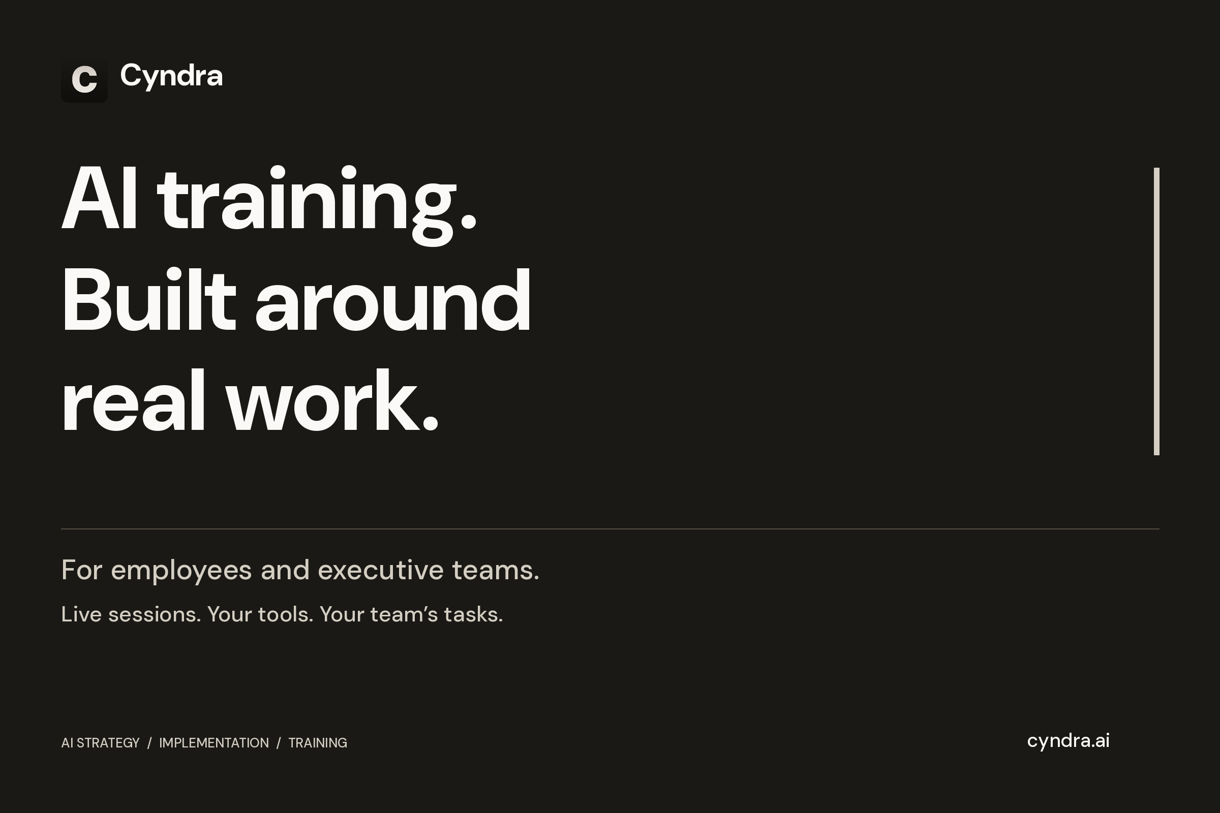 AI Consulting Firm Cyndra Announces AI Training for Employees and Executive Teams