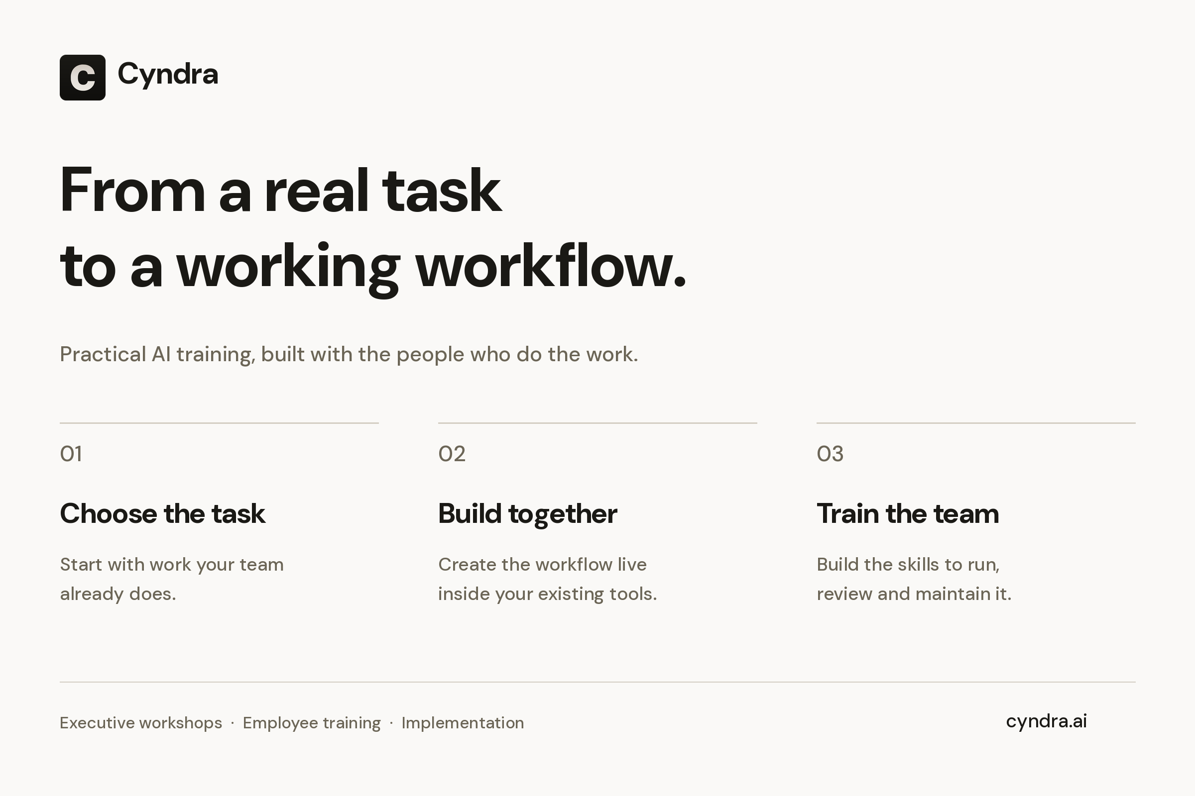 AI Consulting Firm Cyndra Announces AI Training for Employees and Executive Teams